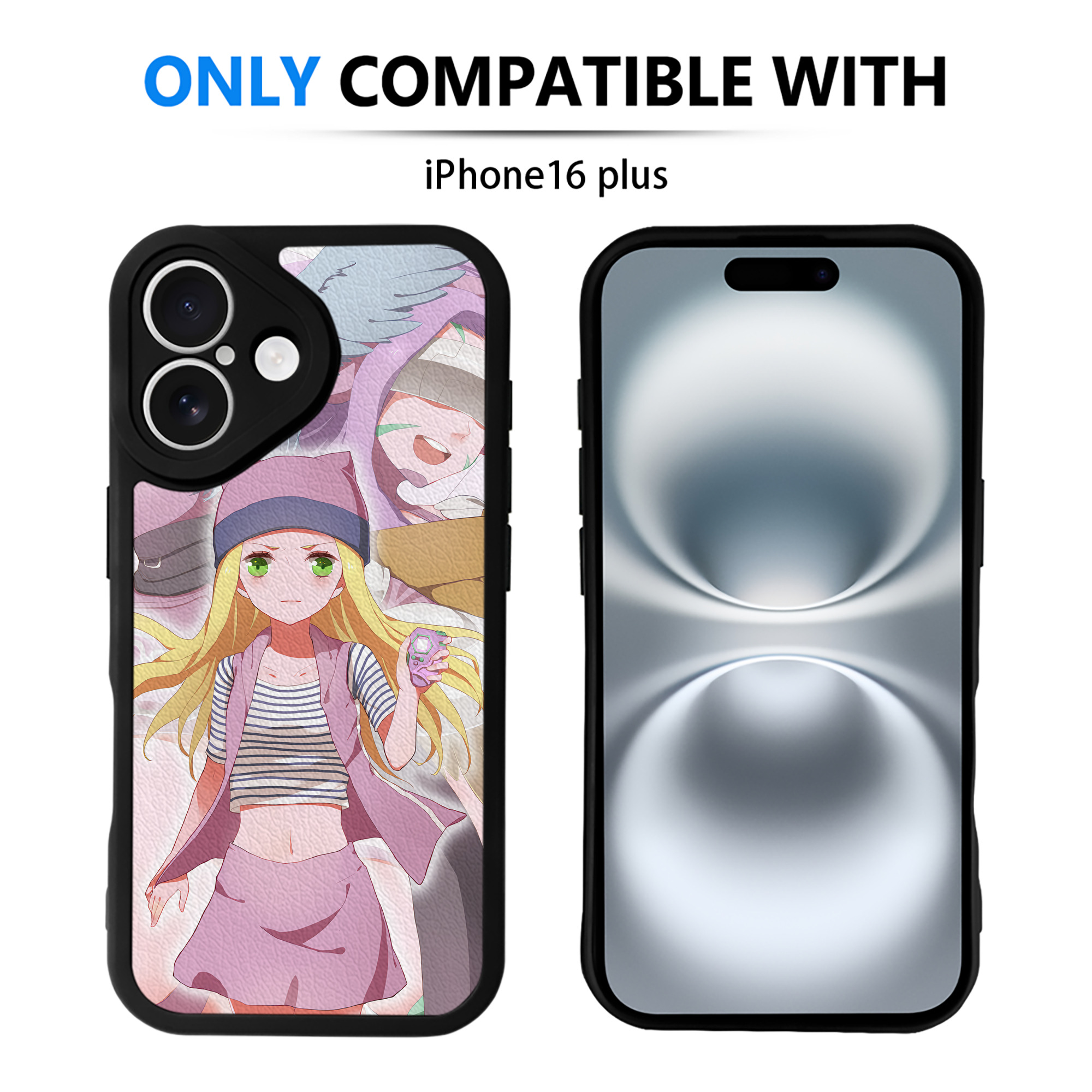 （画像用） Digimon デジタルモンスター/デジモン 【iPhone 16シリーズ対応】シリコンスマホケース（レザー調） 材質：シリコン